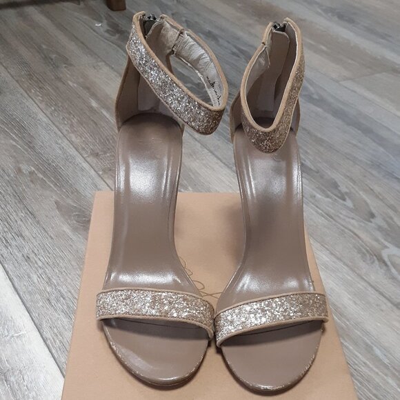 Joie Adriana Sparkly Tan Heels Size 9.5 New in Box - Picture 8 of 11